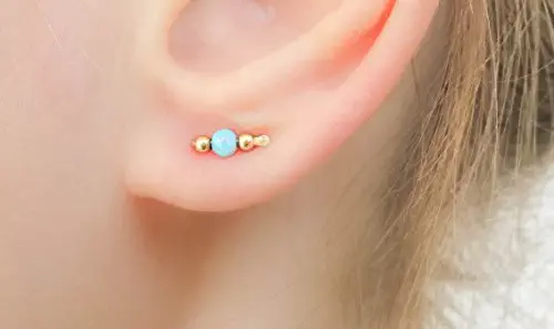 3. Opal Crystal Tiny Bar Climbers
