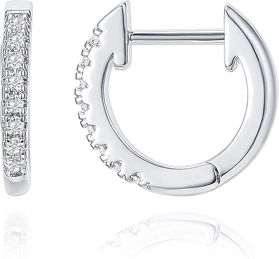 3. PAVOI 14K Gold Plated CZ Cuff Earrings