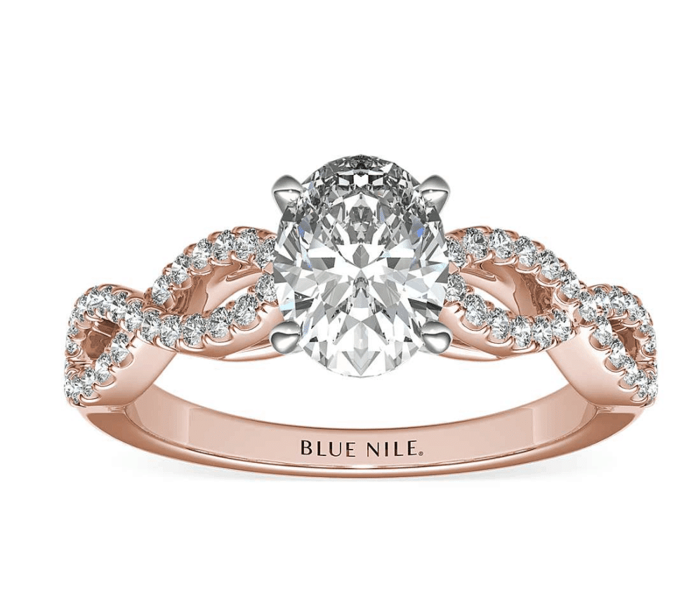rose gold setting