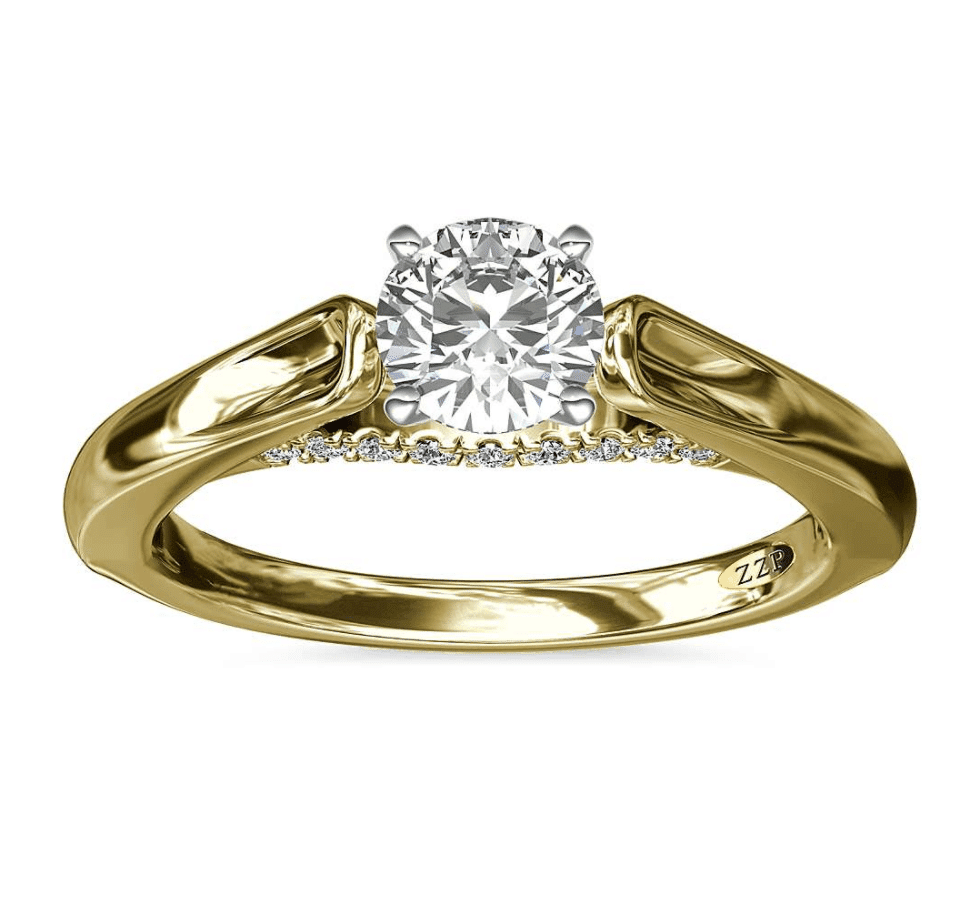 yellow gold setting