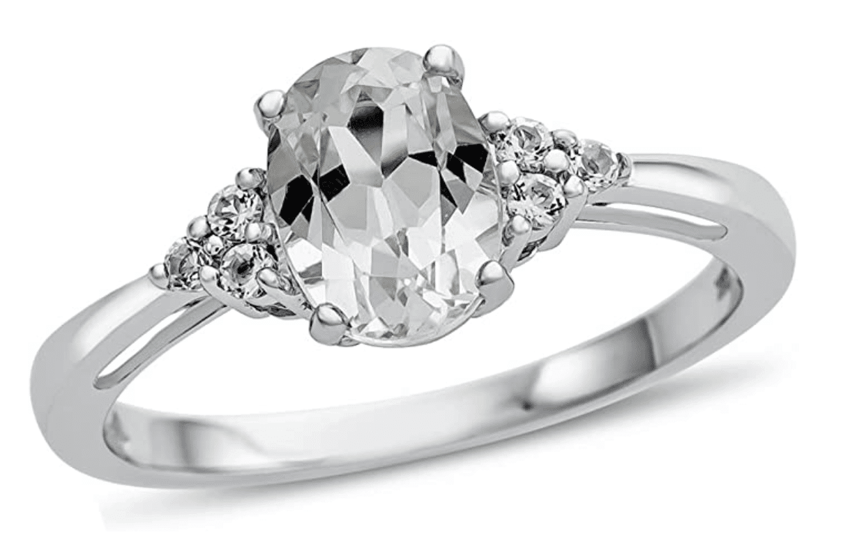 white gold setting