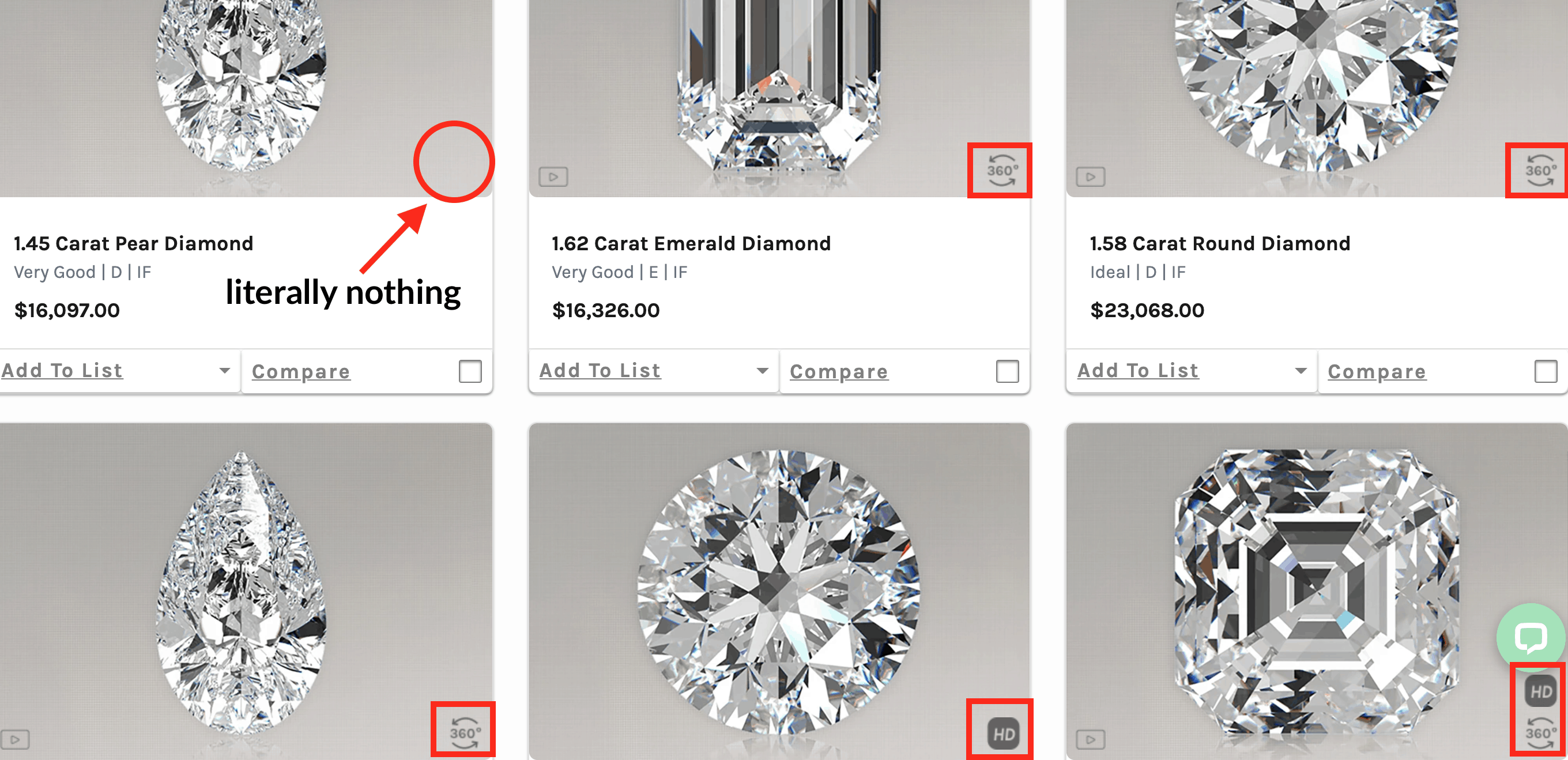 diamond 360˚ viewing