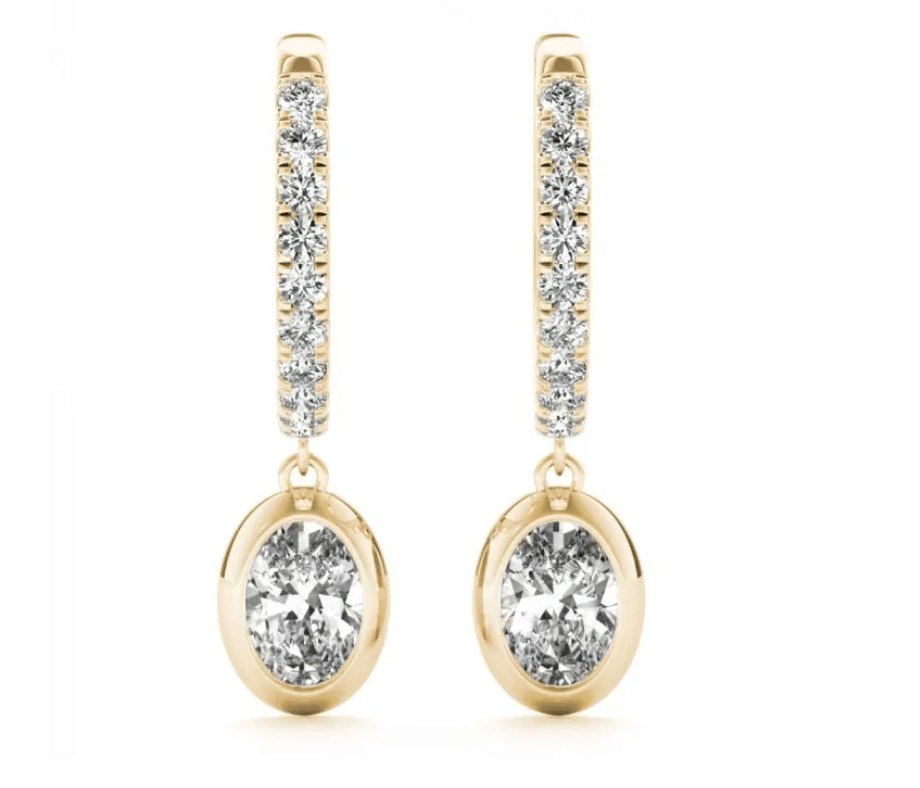oval dangle earrings
