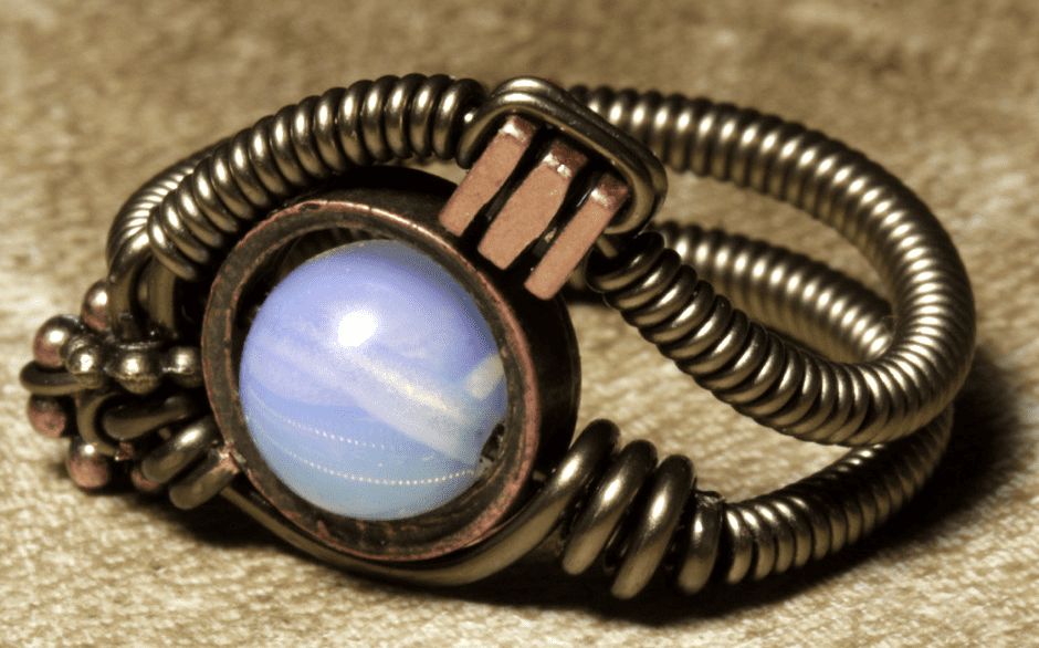 fake opalite ring
