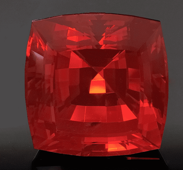 faceted fire opal