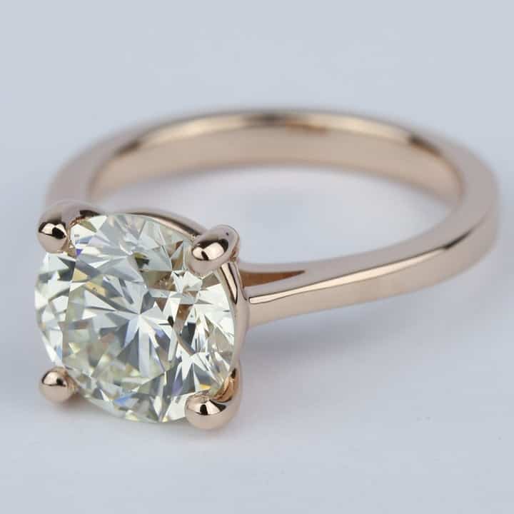 3.53 ct VS2 L color super ideal cut in 14k rose gold -brilliance 3.53 ct VS2 L color super ideal cut in 14k rose gold -brilliance