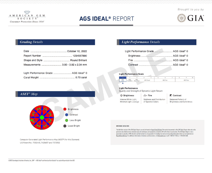 AGS ideal report sample page 1